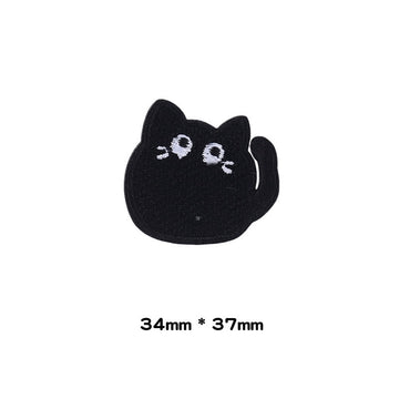 Black Kitty Embroidered Patches - Multiple Designs Available - CheerCove