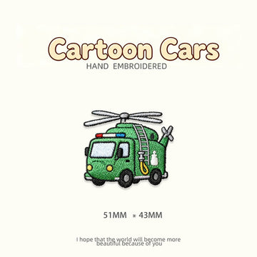 Cute Cartoon Vehicle Patches (Stick-On) - CheerCove