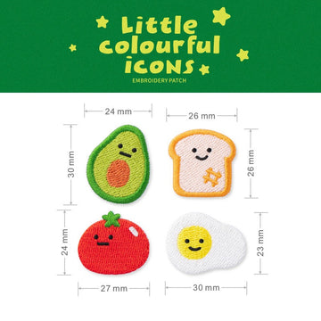 Little Colorful Icons Embroidered Patches - Multiple Designs Available - CheerCove
