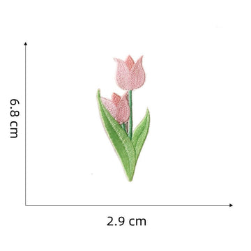 Tulip Embroidered Patches - Multiple Designs Available - CheerCove