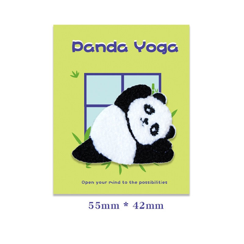 Panda Yoga Embroidered Patches - Multiple Designs Available - CheerCove