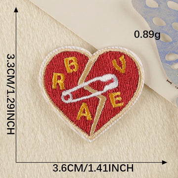 Heart Embroidered Patches ① - Multiple Designs Available - CheerCove