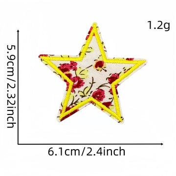 Floral Star Embroidered Patches - Multiple Designs Available - CheerCove