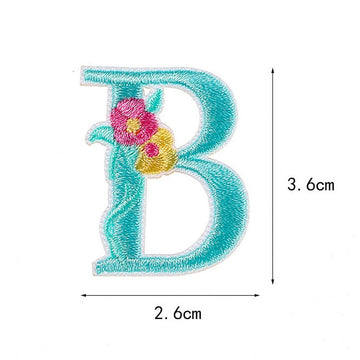 Flower and Alphabet Embroidered Patches - CheerCove