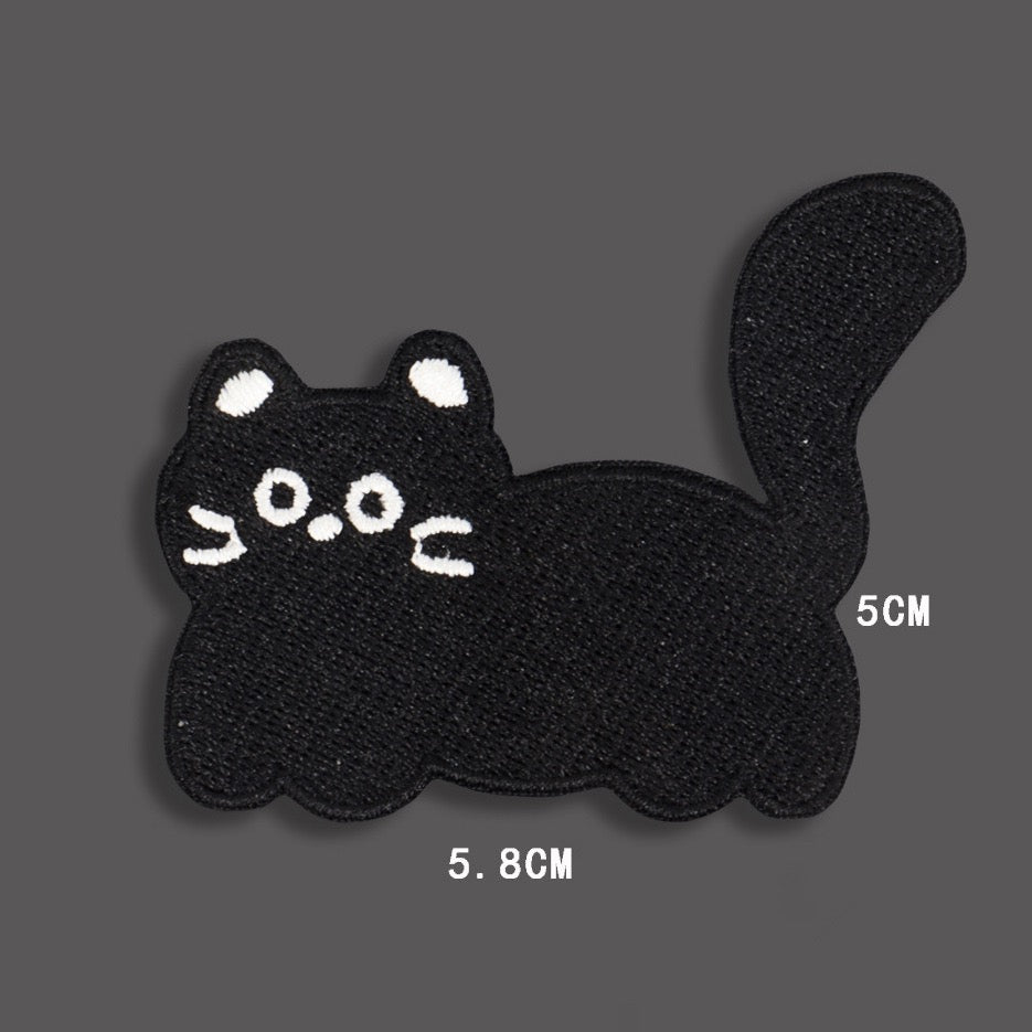 Adorable Black Cat Patches (Stick-On) - CheerCove