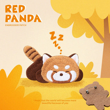 Embroidered Pins of Cute Red Panda