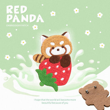 Embroidered Pins of Funny Red Panda