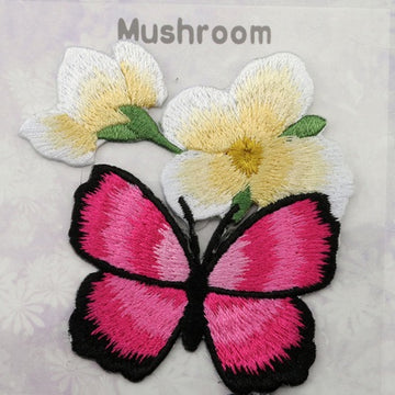 Butterflies and Flowers Patches(Stick-On)
