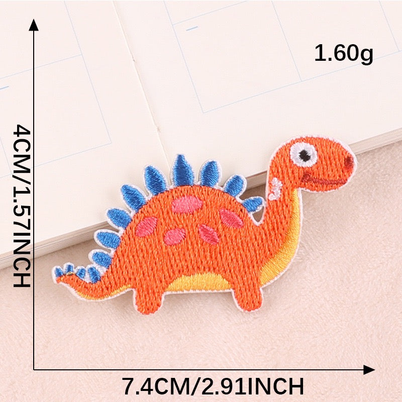 Colorful Dinosaur Embroidered Patches - Multiple Designs Available - CheerCove