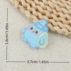 sky blue chubby baby bottle elf with swim ring embroidered stick-on patch