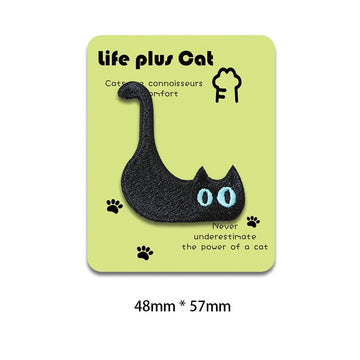Life Plus Cat Embroidered Patches - Multiple Designs Available - CheerCove