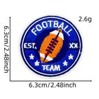 I Love Football Patches (Iron-On)