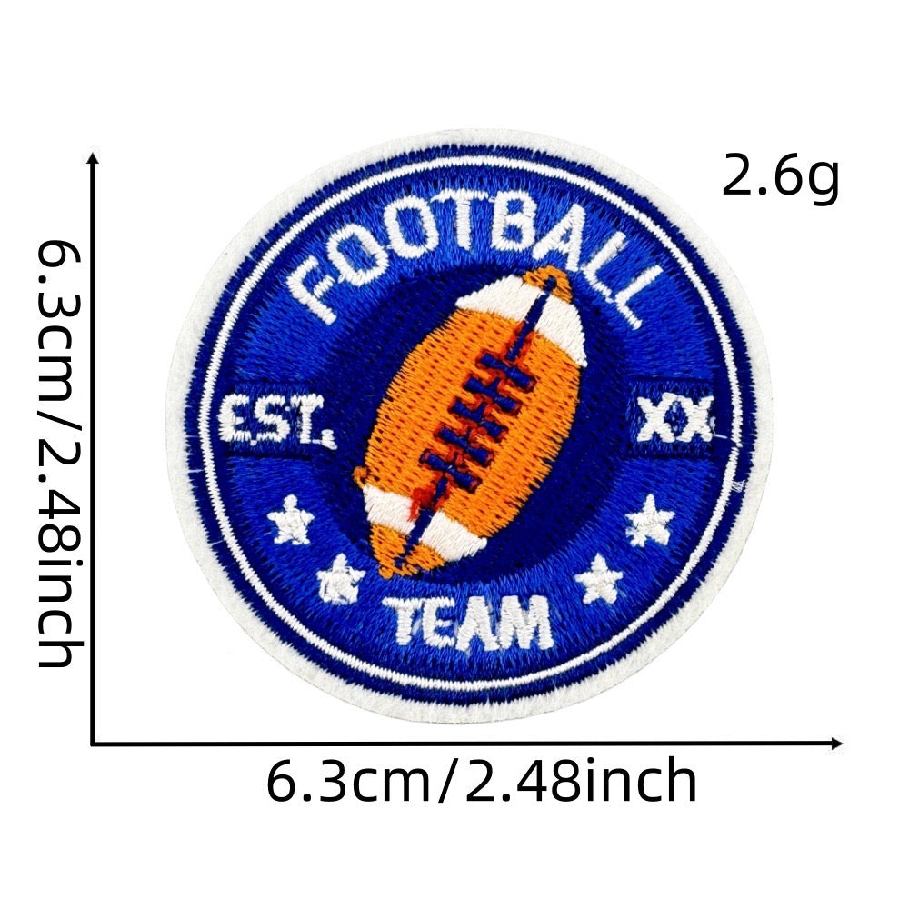 I Love Football Patches (Iron-On)