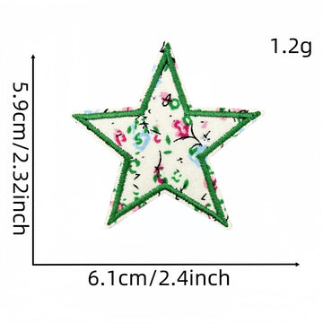 Floral Star Embroidered Patches - Multiple Designs Available - CheerCove