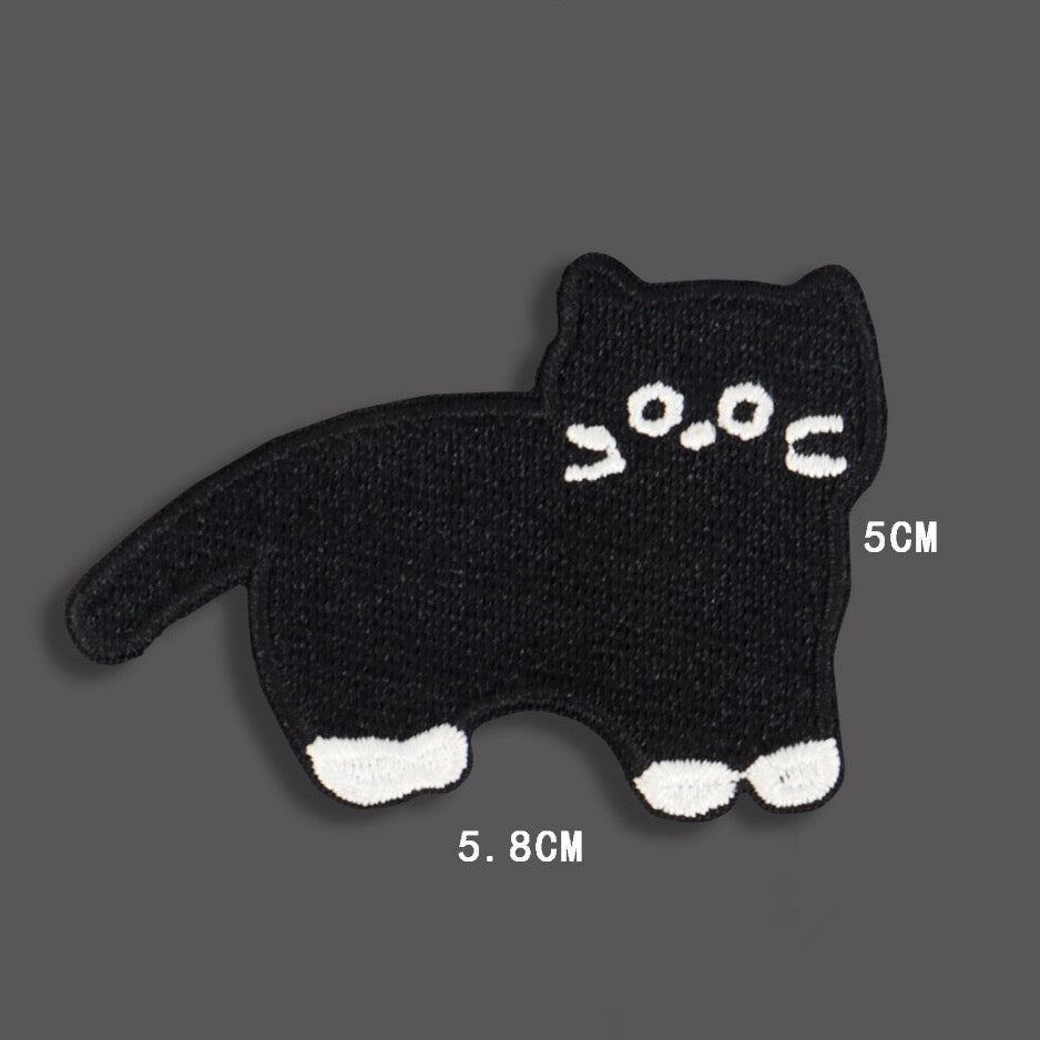 Adorable Black Cat Patches (Stick-On) - CheerCove