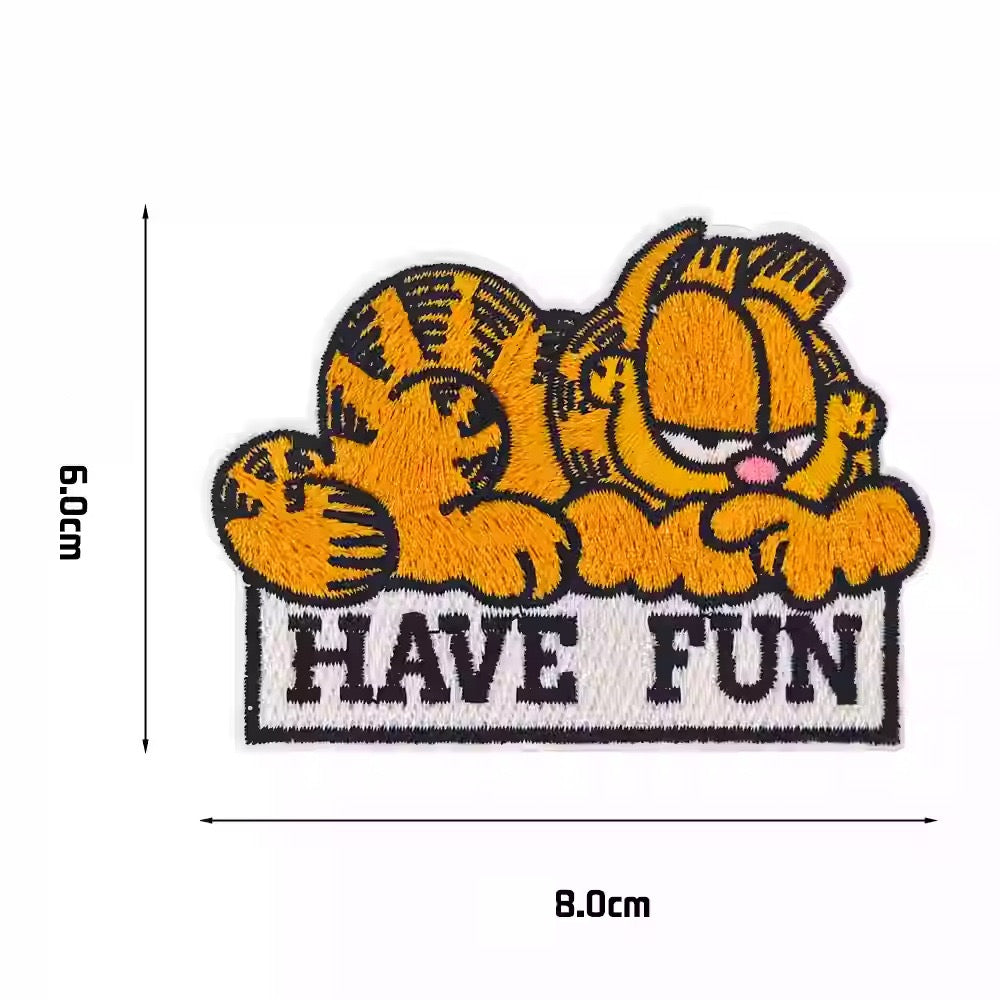 Grumpy Orange Cat Patches (Stick-On)