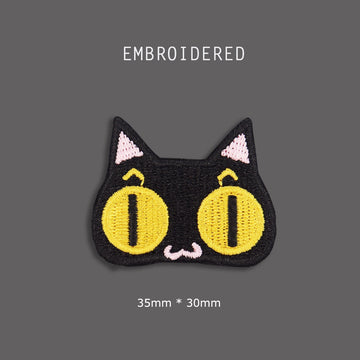 Large-Eyed Black Cat Patches(Stick-On)