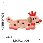 Crowned Wiener Dog Embroidered Patches - Multiple Designs Available - CheerCove