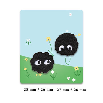 Black Coal Ball Embroidered Patches - Multiple Designs Available - CheerCove