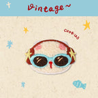 aviator kitty chenille embroidered stick-on patch
