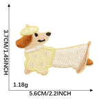 Wiener Dog in Hat Patch Embroidered Patches - Multiple Designs Available - CheerCove