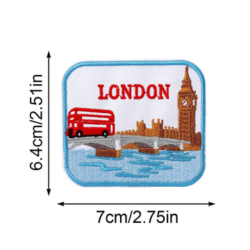 World City Landmarks Patches (Iron-On)
