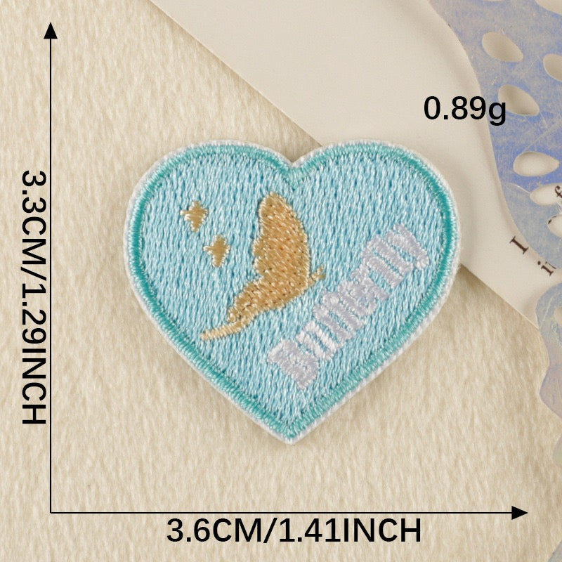 Heart Embroidered Patches ② - Multiple Designs Available - CheerCove