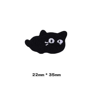 Black Kitty Embroidered Patches - Multiple Designs Available - CheerCove