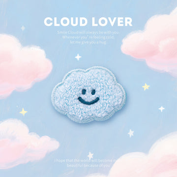 Plush Smiling Cloud Patches(Stick-On)
