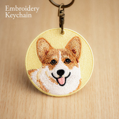 Cute Dog Double-Sided Embroidered Charms