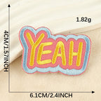 Rainbow Words Embroidered Patches ② - Multiple Designs Available - CheerCove