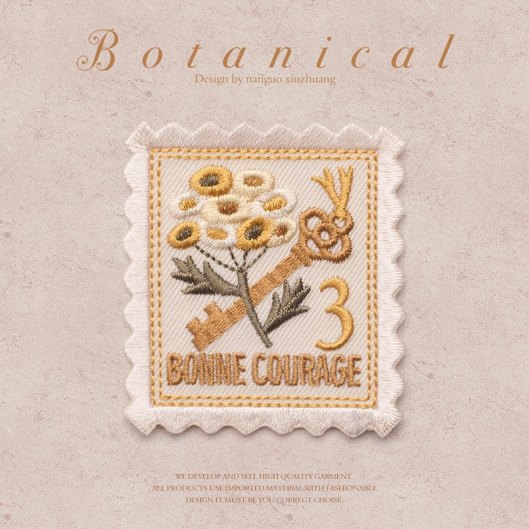 Flower Stamps  Patches (Iron-On)