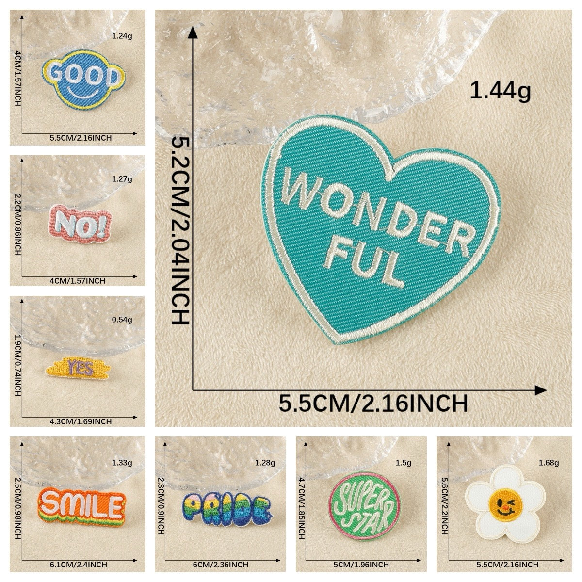 Everyday Words Embroidered Patches ③ - Multiple Designs Available - CheerCove