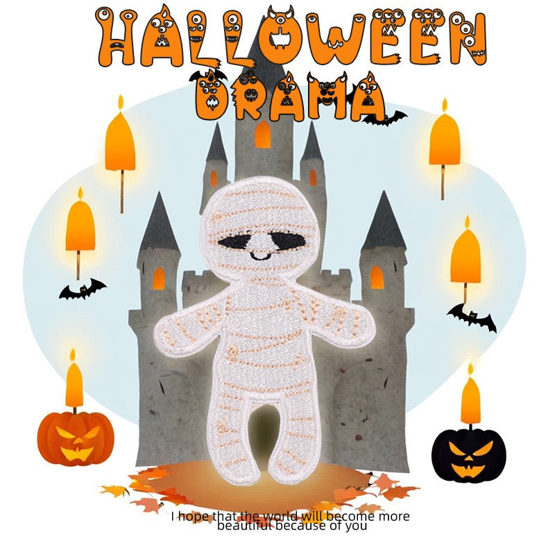 Halloween Mummy Skeleton Patches (Stick-On)