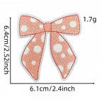 Pink Bow Patches (Iron-On)