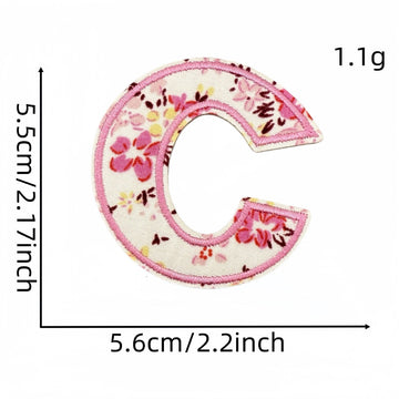 Floral Alphabet Embroidered Patches - CheerCove