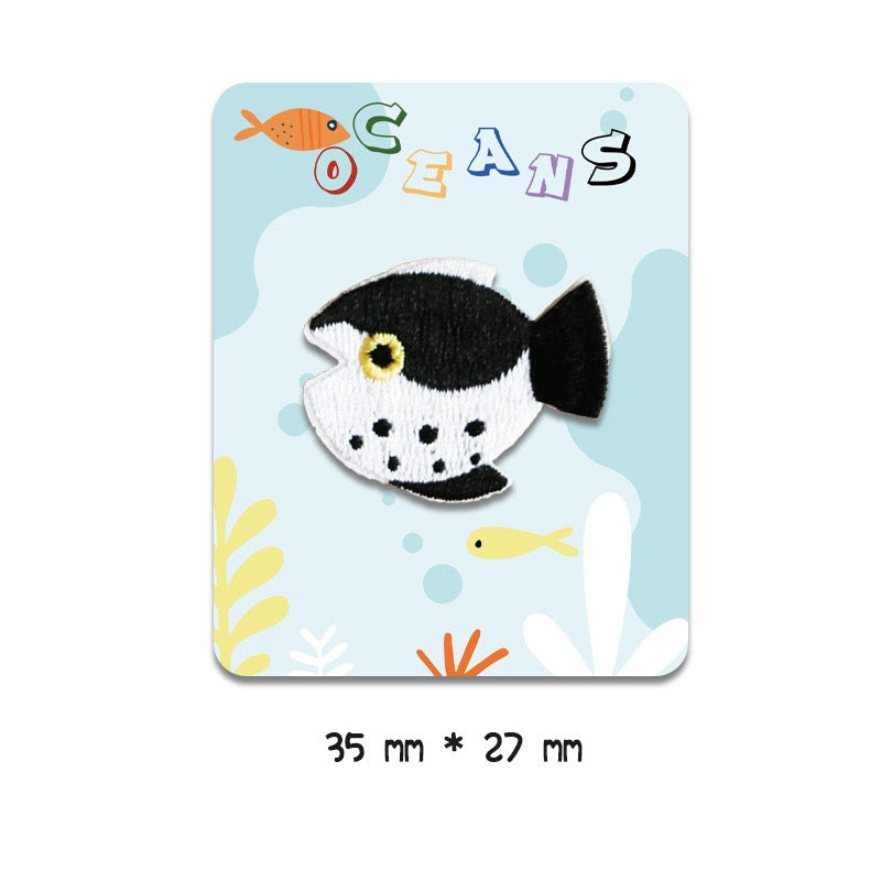 Ocean Animals Embroidered Patches - Multiple Designs Available - CheerCove