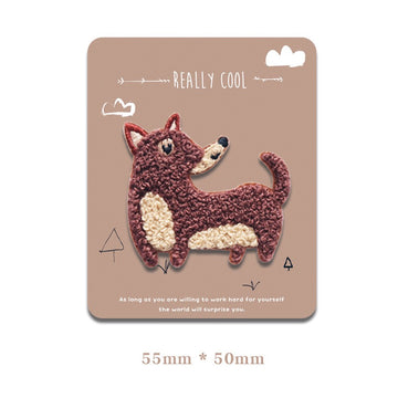 Caramel-Toned Dog Embroidered Patches - Multiple Designs Available - CheerCove