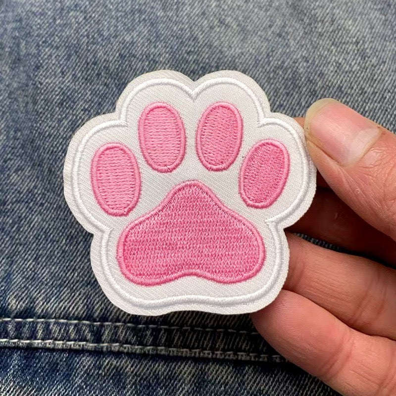Cute Dog Paw Print Patches (Iron-On)
