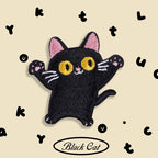 Pink-Eared Black Kitten Patches (Stick-On)