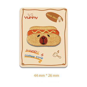Happy Capybara Coffee Time Embroidered Patches - Multiple Designs Available - CheerCove