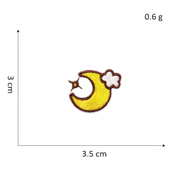 Moon with Clouds Planet Embroidered Patches - Multiple Designs Available - CheerCove