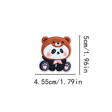 Panda in Hat Embroidered Patches - Multiple Designs Available - CheerCove