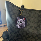 Cute Double-Sided Embroidered Cat Charms