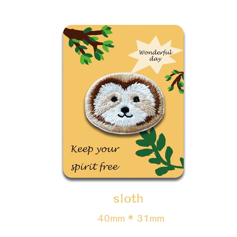 Otter, Panda, Sloth, Raccoon, Beaver, and Raccoon dog Embroidered Patches - Multiple Designs Available - CheerCove