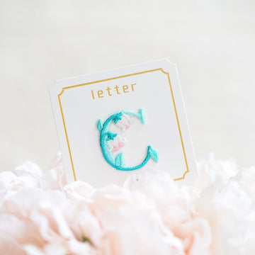 Cute Floral Alphabet Patches(Stick-On)