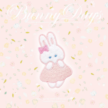 Red & Pink Bunny Embroidered Patches - Multiple Designs Available - CheerCove