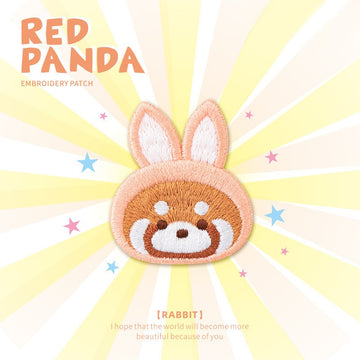 Cute Red Panda in Hat Patch Embroidered Patches - Multiple Designs Available - CheerCove