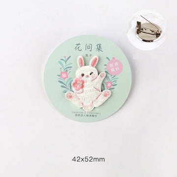 Embroidered Pins of Lovely Pets