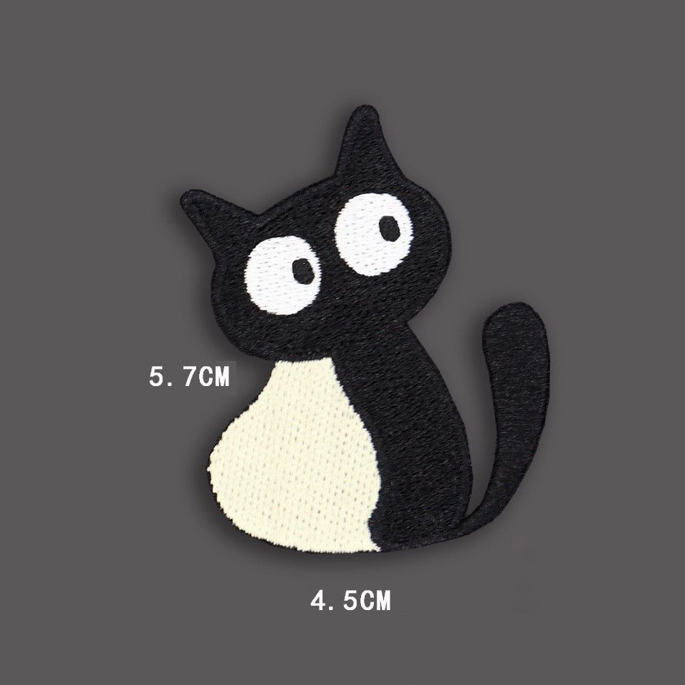 Monochrome Cats Patches (Stick-On) - CheerCove